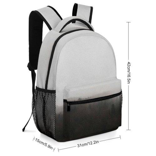 yanfind Children's Backpack Grey Fog Outdoors Mist Krasnaya Polyana Krasnodar Krai Hike Cloud Tree Morning Preschool Nursery Travel Bag