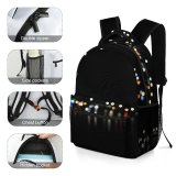 yanfind Children's Backpack  Festival City Dark Shining  Illuminated Lights Evening Light Defocused Luminescence Preschool Nursery Travel Bag