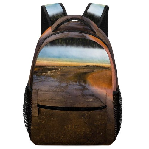 yanfind Children's Backpack  Scenery Tree States Yellowstone Plant Light Basin National Park Preschool Nursery Travel Bag