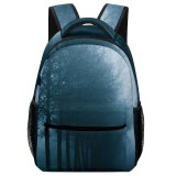 yanfind Children's Backpack Fog Mist Outdoors Croatia Tree Path Dark Misty Light Mood Moody Foggy Preschool Nursery Travel Bag