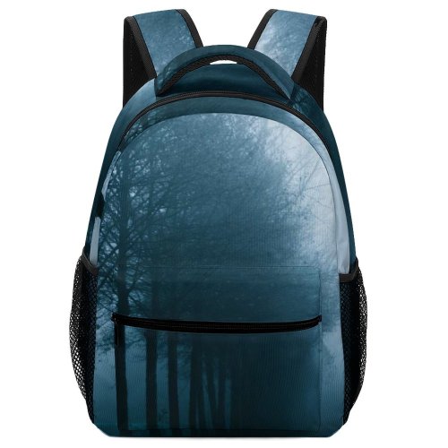 yanfind Children's Backpack Fog Mist Outdoors Croatia Tree Path Dark Misty Light Mood Moody Foggy Preschool Nursery Travel Bag