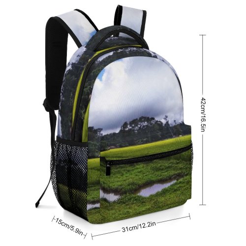 yanfind Children's Backpack Field Grassland Outdoors Countryside Paddy Andaman Nicobar Islands India Rural Stock Preschool Nursery Travel Bag