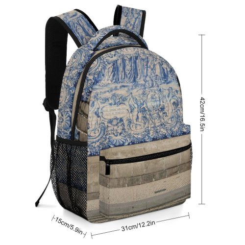 yanfind Children's Backpack Crossing Wall Sidewalk Zebra Portugal Porto Signal Street Streetart Road Traffic Light Preschool Nursery Travel Bag