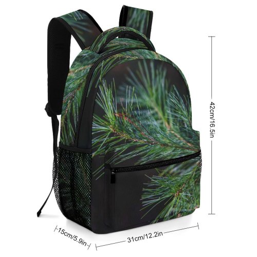 yanfind Children's Backpack Abies Pine Plant Foliage Evergreen Branch Pictures Winter Grey Tree Fir Preschool Nursery Travel Bag
