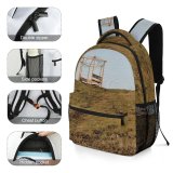 yanfind Children's Backpack Field Slope Hill Savanna Grass Mound Activities Rural Plant Ground Preschool Nursery Travel Bag