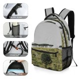 yanfind Children's Backpack Field Grassland Outdoors Countryside Savanna Marina Del Circeo  Felice Province Latina Preschool Nursery Travel Bag