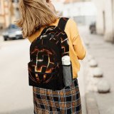 yanfind Children's Backpack Art  Dark Design Decor Abstract Decoration Flame Lamp Interior Light Night Preschool Nursery Travel Bag
