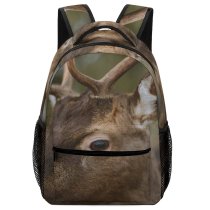yanfind Children's Backpack Outdoors Reindeer Cute Deer Stag Buck  Antlers Fur Wild Wildlife Preschool Nursery Travel Bag