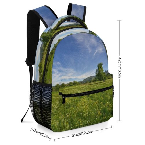 yanfind Children's Backpack Field Grassland Outdoors Countryside Farm Rural Meadow Czech Republic Pasture Stock Preschool Nursery Travel Bag