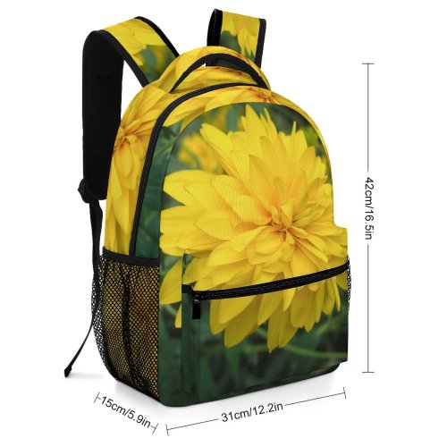 yanfind Children's Backpack Flower Dahlia  Plant Petal Vegetation Preschool Nursery Travel Bag