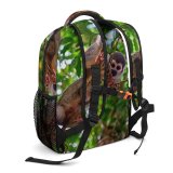 yanfind Children's Backpack Ecuador Monkey Coca Leaf Leaves Forest Woodland Tree Branch  Jungle Portrait Preschool Nursery Travel Bag