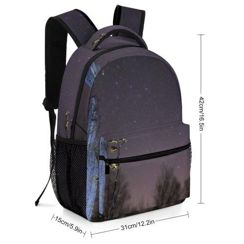 yanfind Children's Backpack  Outer Galaxy Purple Astronomy Grey Outdoors Nebula  Bokeh Light Images Preschool Nursery Travel Bag