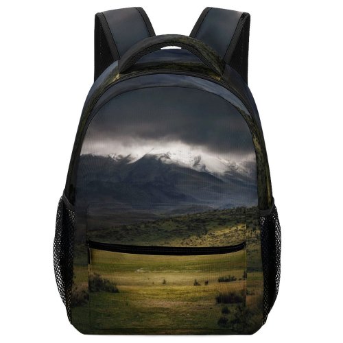 yanfind Children's Backpack Dark Scenery Clouds Landscape Overcast Outdoors Scenic Range Countryside Dawn Cloudy Preschool Nursery Travel Bag