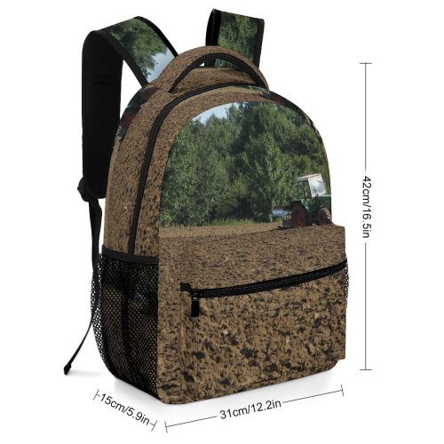 yanfind Children's Backpack Agriculture Soil Tractor Plow Plough Field Agricultural Machinery Farm Vehicle Crop Sowing Preschool Nursery Travel Bag