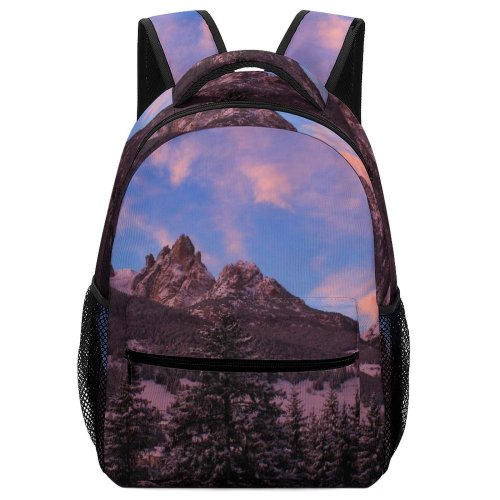 yanfind Children's Backpack Flora Range Crest Tree Hill  Vajolet Snow Plant Sunset Spruce Preschool Nursery Travel Bag