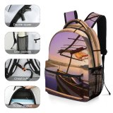 yanfind Children's Backpack Boat Sky River Lake Preschool Nursery Travel Bag