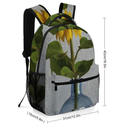 yanfind Children's Backpack Flora Petals Glass Blooming Vase Round Still Bottle Leaves Preschool Nursery Travel Bag