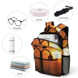 yanfind Children's Backpack Backlit Dark Seagull Lamp Clouds Sunset Landscape Daylight Evening Travel Light Lamppost Preschool Nursery Travel Bag