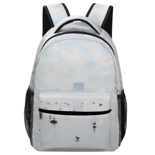 yanfind Children's Backpack  Birds Reflections Estonia Mist Baltic Panorama Seagulls Free Cloudy Misty Preschool Nursery Travel Bag