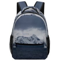 yanfind Children's Backpack Grey  Snow   Outdoors Antarctica Arctic Winter Iceberg Overcast Cloudy Preschool Nursery Travel Bag