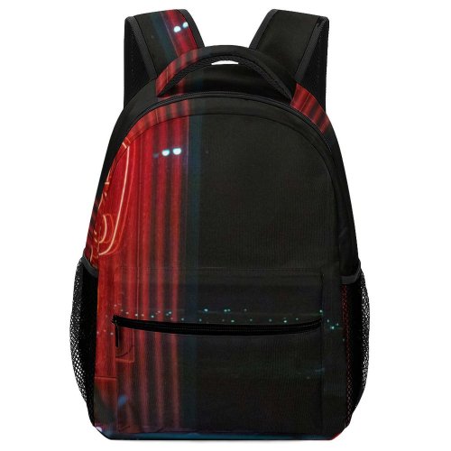 yanfind Children's Backpack Dark Time Design Illuminated Lights Cat Evening Neon Urban Signalise Lucky Preschool Nursery Travel Bag