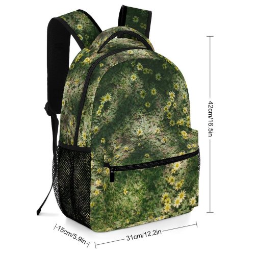 yanfind Children's Backpack Beautiful Plant Delicate Wildflowers Flowers Grass Daylight Light Growth Blooming Outdoors Flora Preschool Nursery Travel Bag