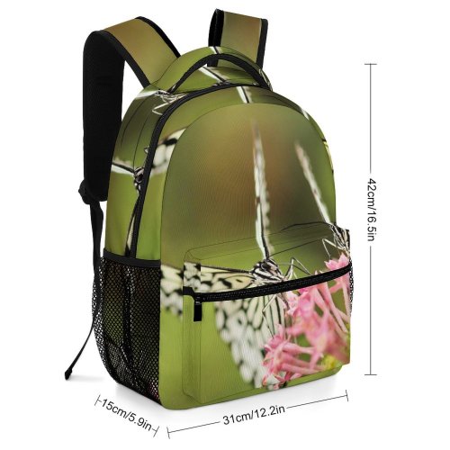 yanfind Children's Backpack Butterfly Insect Invertebrate Flower  Pair Wing Pollen Plant Flora Bug Taiwan Preschool Nursery Travel Bag