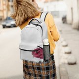 yanfind Children's Backpack Festive Floral Vibrant Plant Design Decor Flamingo Season Simple Isolated Empty Preschool Nursery Travel Bag