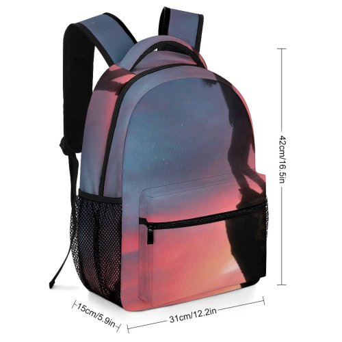 yanfind Children's Backpack Backlit Climbing Sunset Formation Evening Bolivia Light  Silhouetted Outdoors Climber Preschool Nursery Travel Bag