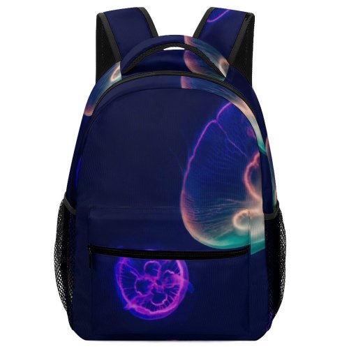 yanfind Children's Backpack Beautiful Dark Invertebrate Header Illuminated  Mother Underwater Aqua Jellyfish Marine Soundcloud Preschool Nursery Travel Bag