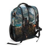 yanfind Children's Backpack Bay Girl Coast Posing Rocky Skin Hands Sexy Fashionable Landscape Photoshoot Daylight Preschool Nursery Travel Bag