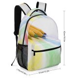yanfind Children's Backpack  Focus Pastel Design Artistic Rainbow Wood Creativity Crafts Materials Colorful Coloring Preschool Nursery Travel Bag