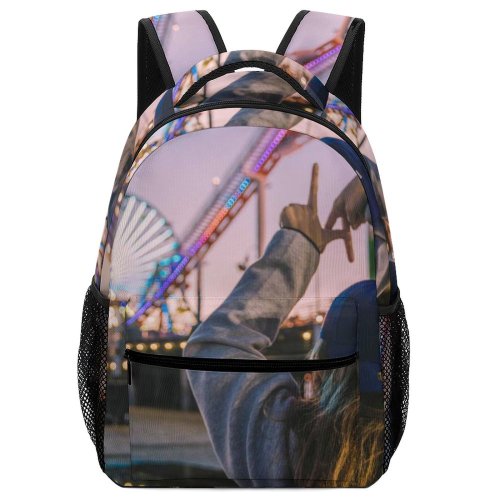 yanfind Children's Backpack  Focus Park Los Hands Depth Monica Travel Brunette Field Leisure Hairstyle Preschool Nursery Travel Bag