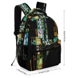 yanfind Children's Backpack  Street City Dark Time Downtown Tokyo Fast Evening Bell Travel Light Preschool Nursery Travel Bag
