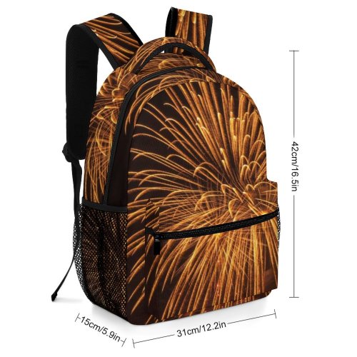 yanfind Children's Backpack Firework Night Party Year Fireworks Midnight Diwali Darkness Fte Festival Year's Preschool Nursery Travel Bag