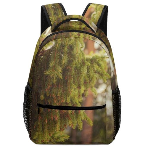 yanfind Children's Backpack Landscape Sunlight Abies Pine Plant Spruce Pictures Tree Fir Free Art Preschool Nursery Travel Bag