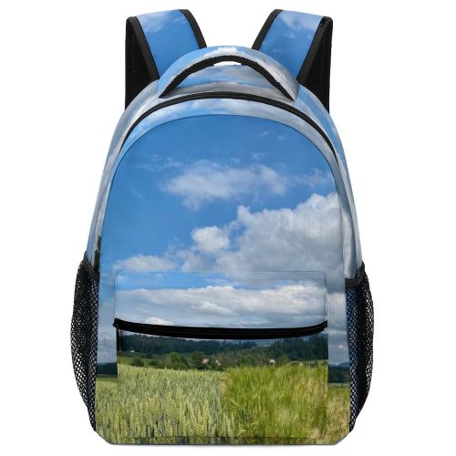 yanfind Children's Backpack Field Outdoors Grassland Sunnenbergweg Uster Schweiz Countryside Sky Rural Meadow Farm Plant Preschool Nursery Travel Bag