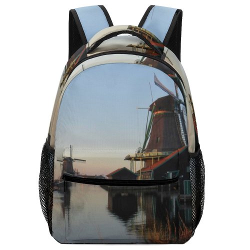 yanfind Children's Backpack Backlit Windmill Canal Alternative Evening Technology Travel Energy Turbines Renewable River Outdoors Preschool Nursery Travel Bag