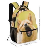 yanfind Children's Backpack Dog Pet Kainulasjrvi Sweden Yawning Barking Golden Fur Mouth  Chow Stock Preschool Nursery Travel Bag