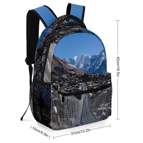 yanfind Children's Backpack Building  Rope Suspension  Landscape  Stone Hills Outdoors Preschool Nursery Travel Bag