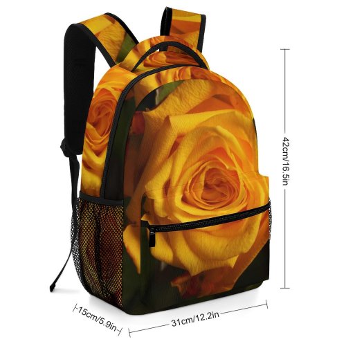yanfind Children's Backpack  Flower Plant Rose Realistic Summer Flora Season Macro Leaves Spring Leaf Preschool Nursery Travel Bag