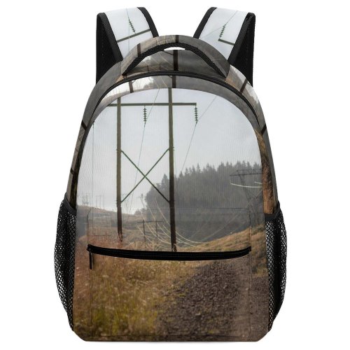 yanfind Children's Backpack Eugene Usa Utility Pole Cable Electric Transmission   Lines Path Road Preschool Nursery Travel Bag