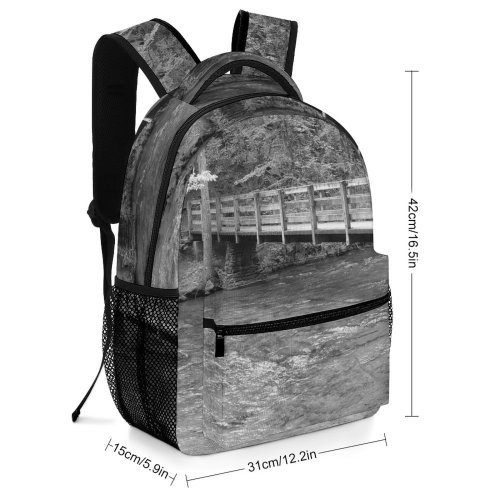 yanfind Children's Backpack Forest Highway Landscape Mountains Outdoors Outside River Road Rugged Scenic Span Preschool Nursery Travel Bag