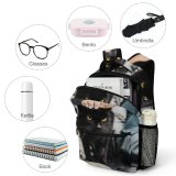yanfind Children's Backpack Lazy Young Relaxation Family Portrait Cute Love Sofa Sit Cat Pretty Preschool Nursery Travel Bag