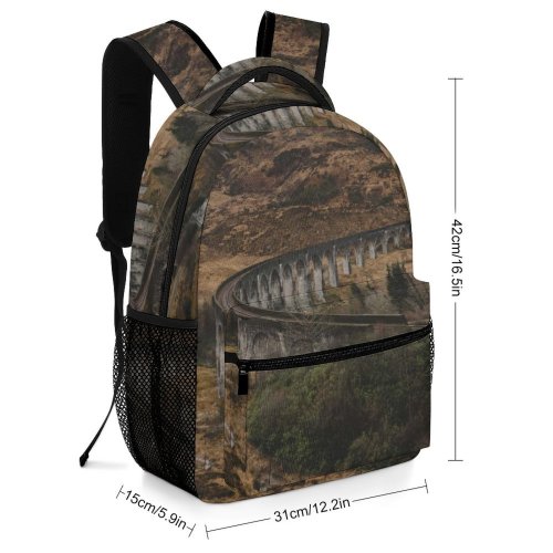yanfind Children's Backpack Glenfinnan United  Outdoors Viaduct Railway Tracks  Highland Scotland Rail Architecture Preschool Nursery Travel Bag