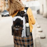 yanfind Children's Backpack Dog Pet Vertebrate Canidae Carnivore Sakhalin Wolfdog Preschool Nursery Travel Bag
