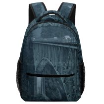 yanfind Children's Backpack  Architecture Arch Arched Building Grey Tree Outdoors River Ocean Sea Forest Preschool Nursery Travel Bag