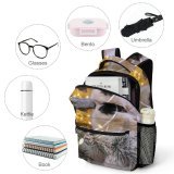 yanfind Children's Backpack  Tree Focus Whiskers  Lights Season Cat Snow Portrait Pet Fur Preschool Nursery Travel Bag