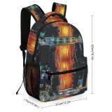 yanfind Children's Backpack Above Drone From Urban City Buildings Lights Downtown  Bird's Aerial Shot Preschool Nursery Travel Bag