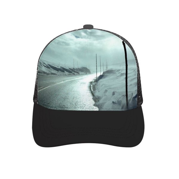 yanfind Adult Bend Rubber Baseball Hollow Out Desolate Snow Road Highway Norway Frost Frozen Cloud Sky Beach,Tourism,Mountaineering,Sports, Parties,Cycling
